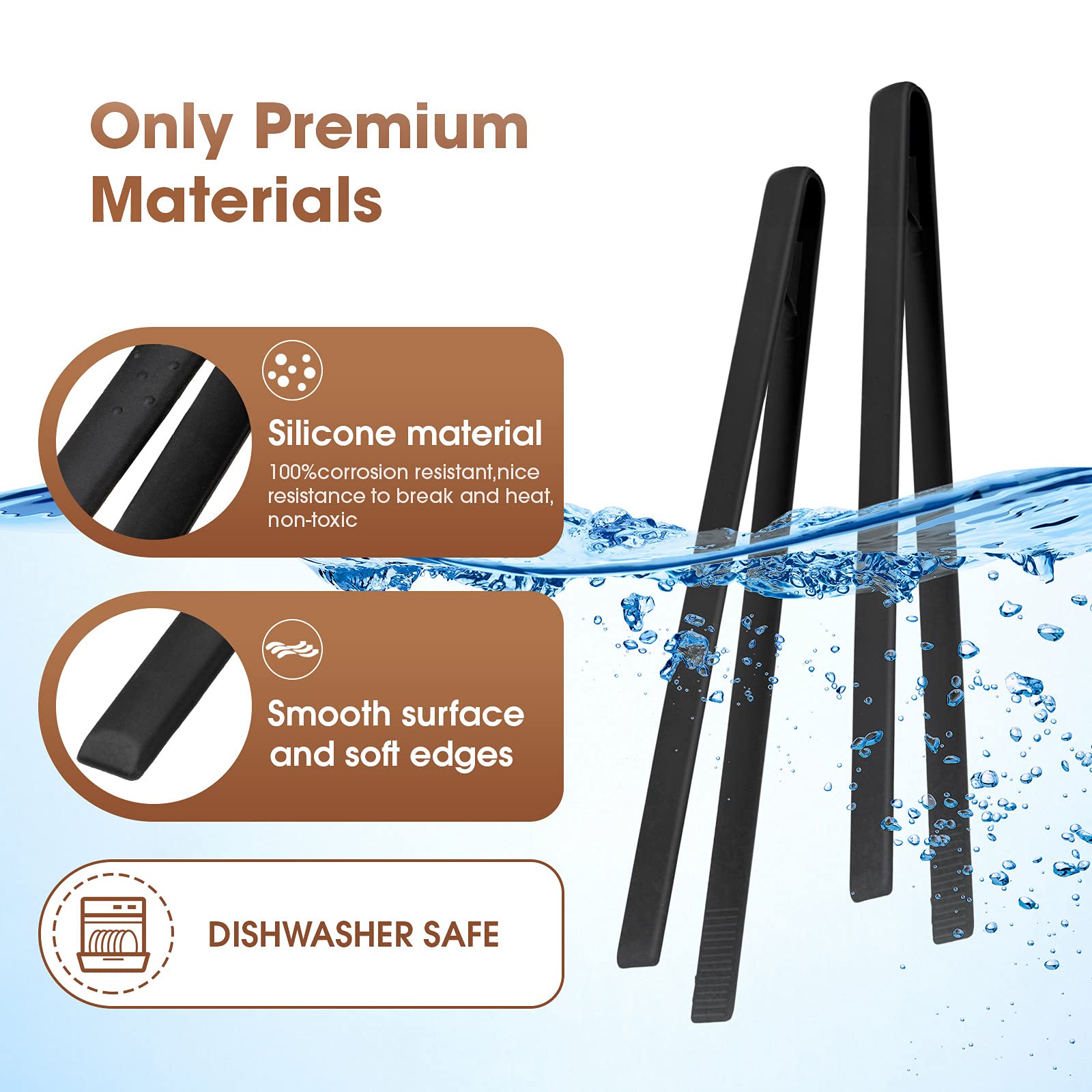 Silicone Trivet Tongs 11.8 Inch Non-Stick Silicone Food Tongs Kitchen Cooking Tongs Heat Resistant Barbecue Grilling Tongs For P